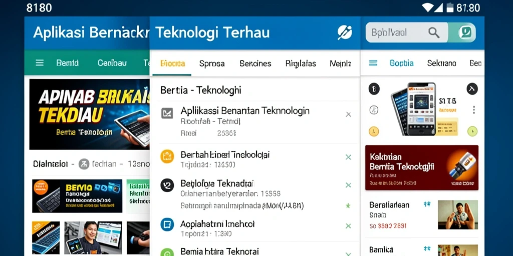 Antarmuka intuitif aplikasi 8180 untuk berita teknologi.