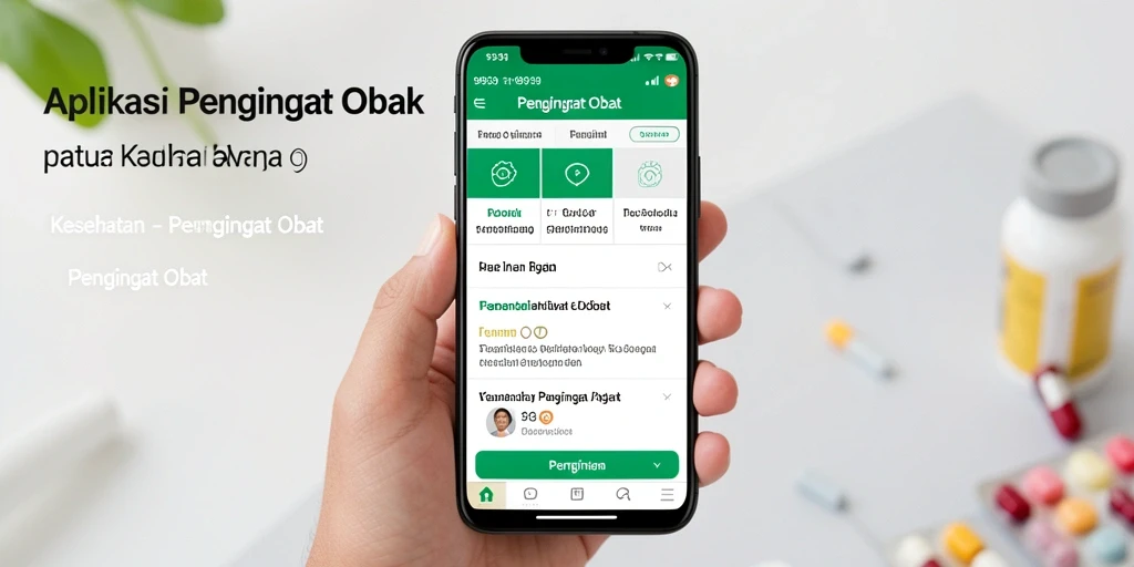 Antarmuka aplikasi Pengingat Obat 9939 yang mudah digunakan.