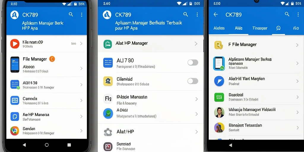 Antarmuka CK789 yang menarik dan fungsional untuk manajer berkas.