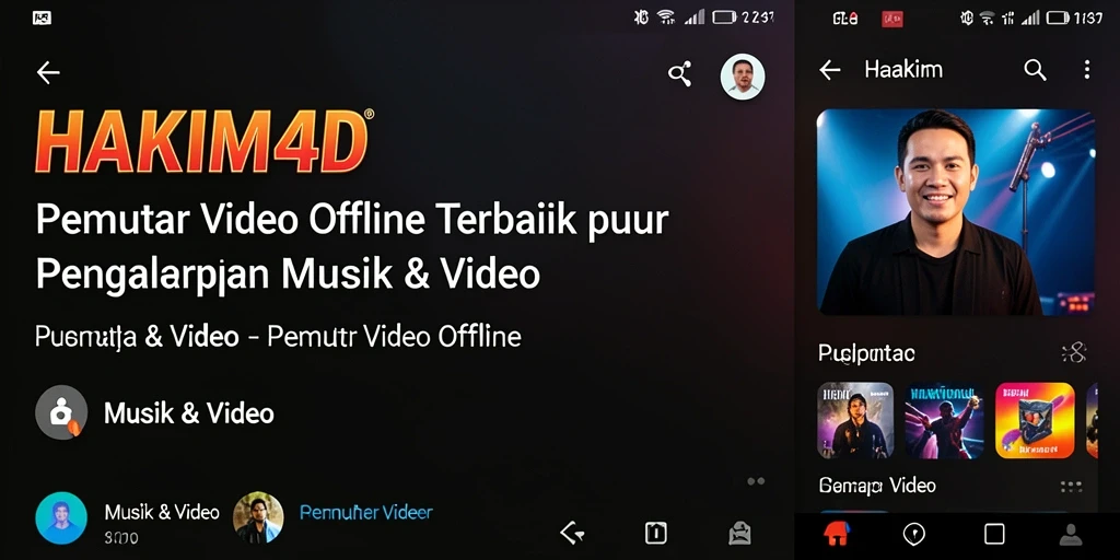 Tampilan antarmuka HAKIM4D yang memudahkan pemutaran video offline.