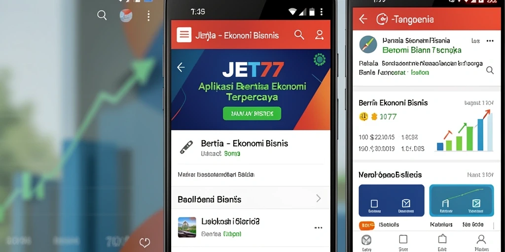 Antarmuka JET77 yang modern dan fungsional untuk berita ekonomi.
