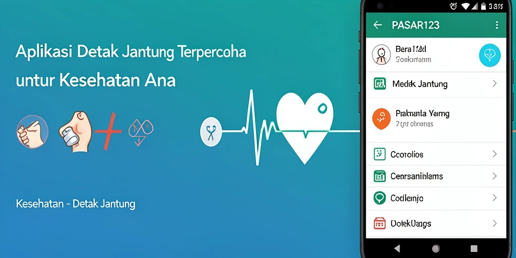 Antarmuka PASAR123 yang menampilkan fungsi detak jantung yang jelas dan informatif.