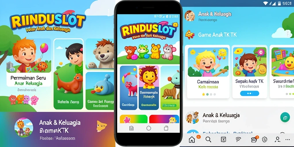 Antarmuka menarik dan ramah anak dari RINDUSLOT