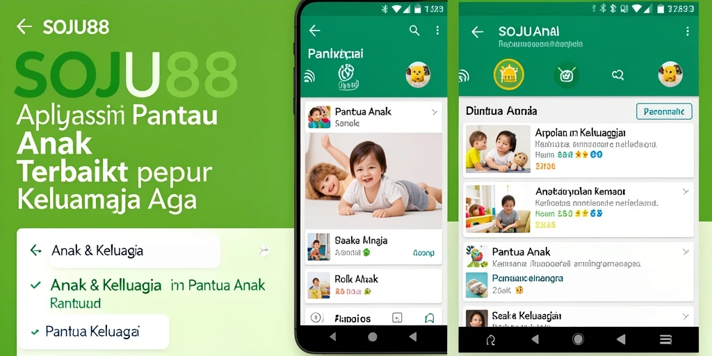 Antarmuka SOJU88 menunjukkan fungsi Pantau Anak yang praktis dan intuitif.