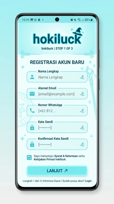 Buat Akun Baru di Hokiluck dengan Mudah